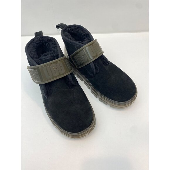 Ugg Neumel Clear Chukka Black Suede Sheepskin Ankle Boot Women's Size 5 - Picture 4 of 12